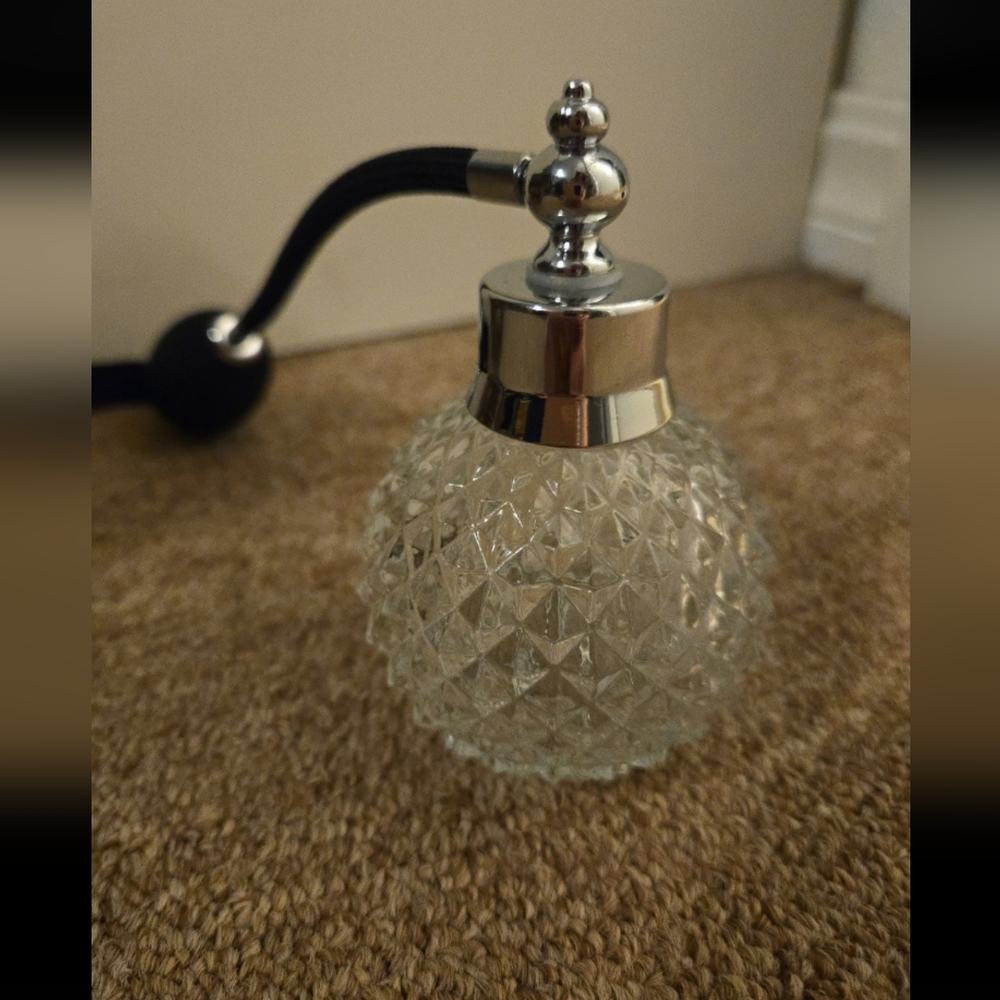 Vintage crystal perfume bottle refillable